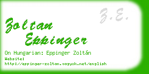 zoltan eppinger business card